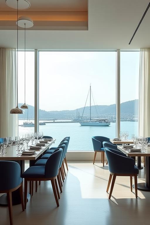 Harbour view dining room